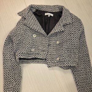 Black and White Crop Jacket sz XL